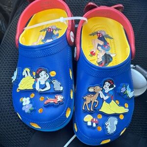 Disney Kids Blue and Red Slippers with Snow White Design